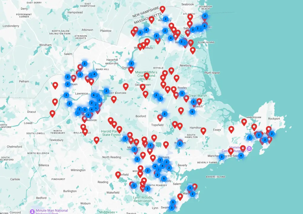 North Shore MA Condo Communities Map
